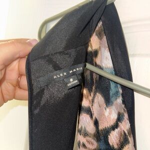 Alex Marie Black Jacket with Pink and Teal Leopard Lining